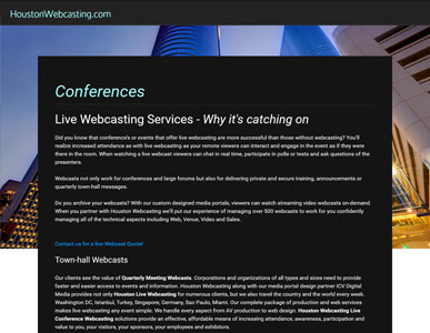 Webcasting Web Design Services