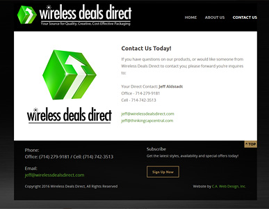 Website Design - Wireless Services